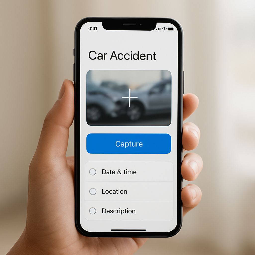 Documenting an incident in the Rights123 Protect app